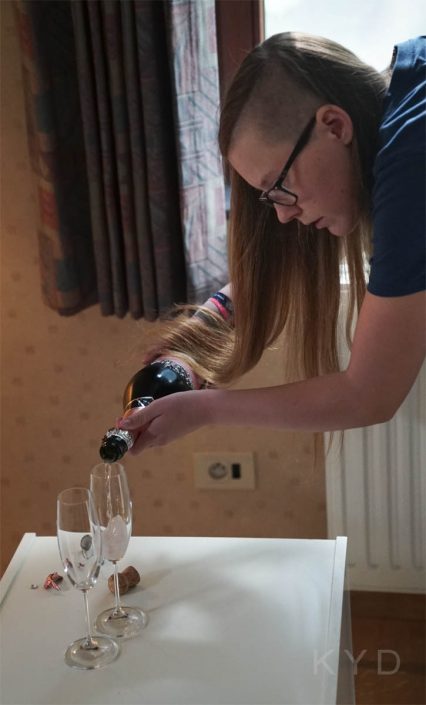 Janne setdressing glazen altijd zelfde hoeveelheid